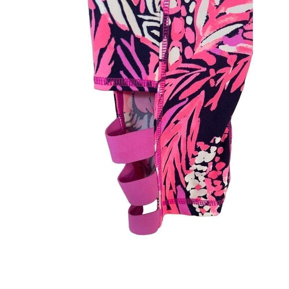 Lilly Pulitzer Womens Pink Tropical Print Luxletic Weekender Cropped Legging - Picture 6 of 10